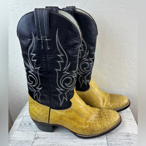 Womens Western Boots Size 9.5 cowboy leather - Picture 4 of 6